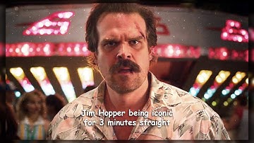 Jim Hopper being iconic for 4 minutes straight
