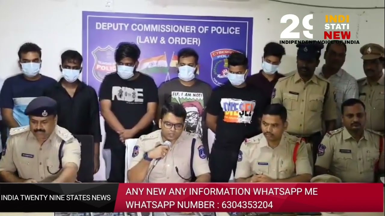 Madhapur police of cyberabadpolice arrested 7 persons who were allegedly cheating customers through