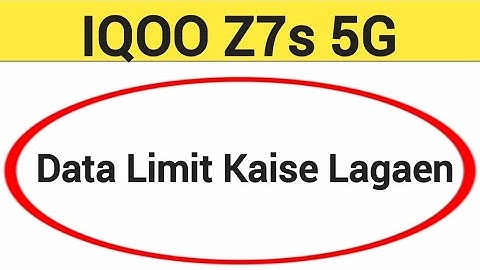 How to set data usege, iqoo Z7s 5G me data limit Kaise lagaen