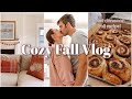 MAINE FALL VLOG | Cozy Weekend Morning, Best TikTok Cinnamon Roll Recipe &amp; Decorating for Fall!!