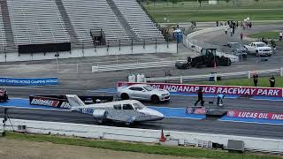 Drag racing plane @ Cleetus and cars Indy 2023 @speedycop