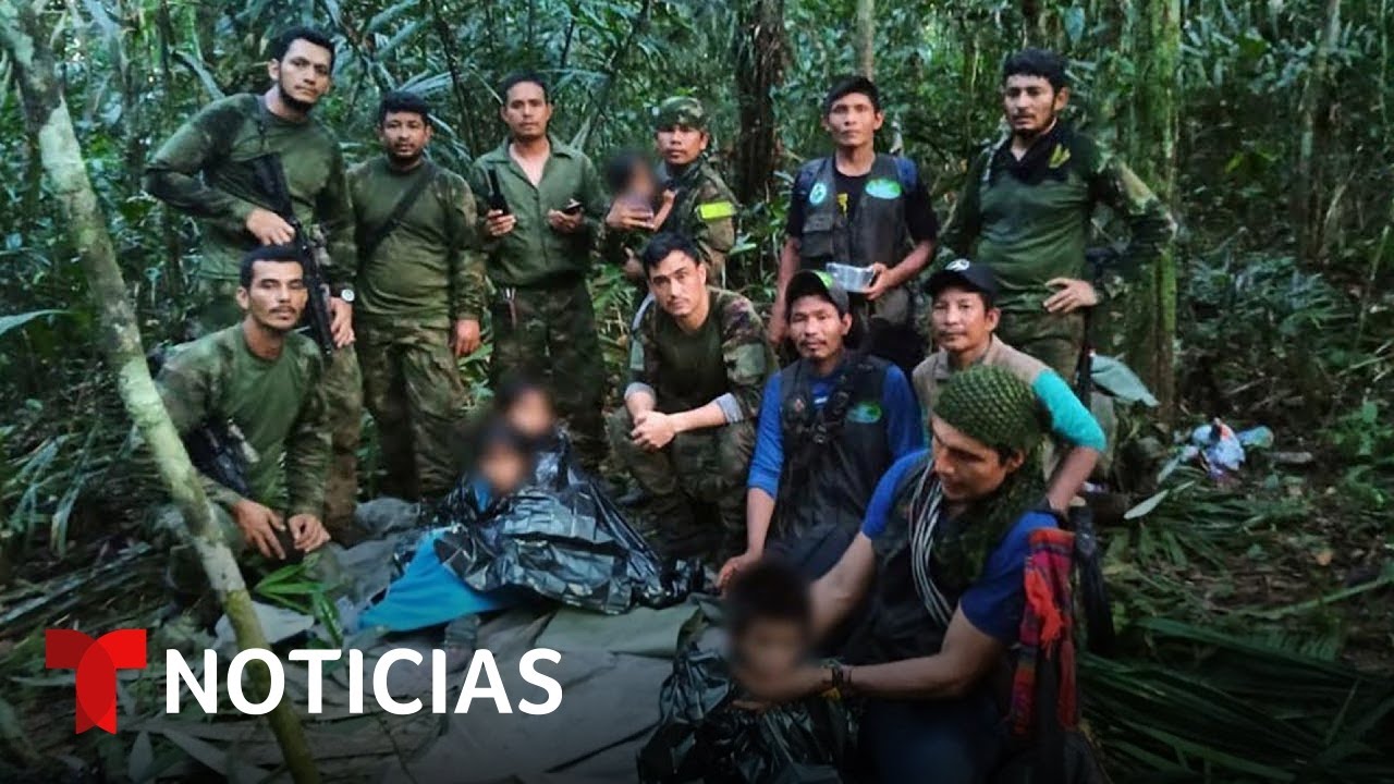 ⁣Aparecen con vida los niños perdidos en una selva de Colombia | Noticias Telemundo