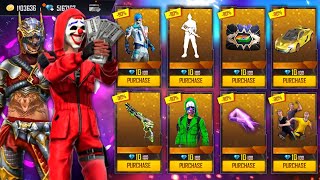 Buying 12000 Diamonds, Rare Bundles & Emotes From Lucky Event In Subscriber Account Garena Free Fire
