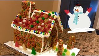 ASMR Decorating A Rice Crispy House! (candy sounds, soft speaking, crinkles) screenshot 3