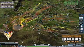 C&C Generals - Zero Hour: 1 vs. 7 - King Raptor vs. 7 Hard Armies screenshot 2