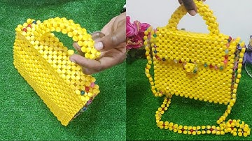 How to make and attach a beaded bag handles. (part 3)