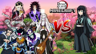 Muichiro Tokito Vs All Upper Moons! Demon Slayer Minecraft Battle