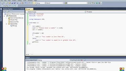 Visual C++ 4th tutorial If Statements