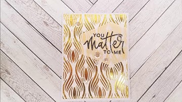 Technique stencils with transfer gel and foil | DIY card