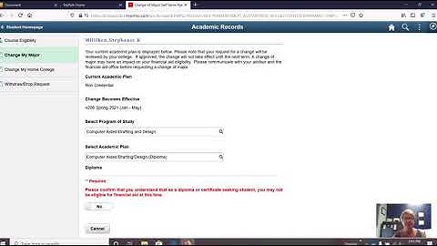 Student Self Service continued
