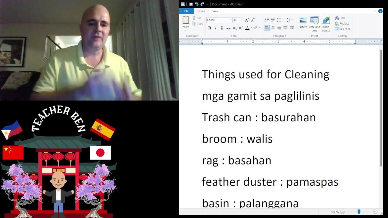 Tagalog Lesson Things used for Cleaning Part I YouTube