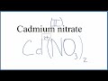 Cadmium Nitrate and Nitrate Ions