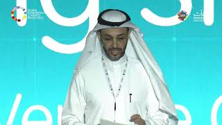 جانب من كلمة محافظ منشآت م. صالح الرشيد خلال حفل افتتاح المؤتمر العالمي لريادة الأعمال