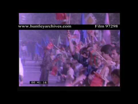 Russian Soldiers enter Kabul, 1988. Archive film 97298