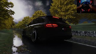 Pushing The Best sounding AUDI RS4 through a Thunderstorm - Assetto Corsa