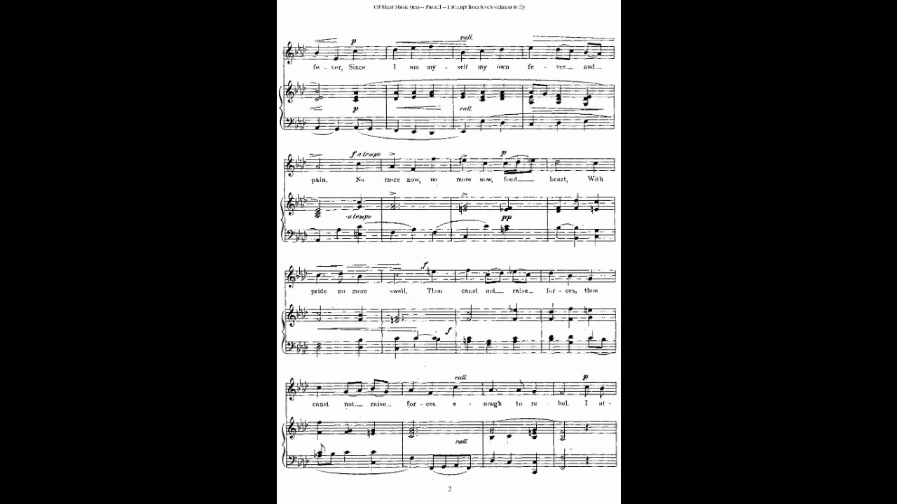 Henry Purcell - I attempt from love's sickness to fly (A-flat major) - piano accompaniment