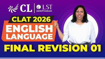 CLAT 2026 English Preparation | Final Revision - 01 | High-Scoring RCs & Smart Strategy | CLLST