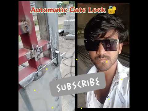 Automatic Gate Lock 🔒 || main door automatic 🔐 lock system #nkweldingworks #automatic #lock #shorts