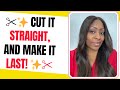 Importance of cutting high quality lace straight | How to cut your hair straight #haircutt