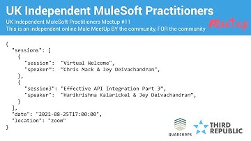 MuleSoft Practitioners MeetUp: Effective API Integration - A Technical Viewpoint Part 3