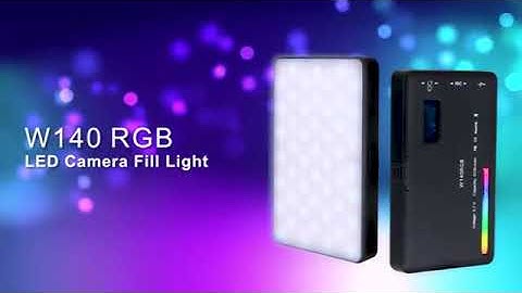 LED RGB Camera Light Full Color Output Video Dimmable 2500K-9000K