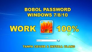 Cara menghilangkan password di windows 7 tanpa install ulang (bypass)