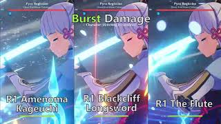 Ayaka F2P Weapon Comparison (Looks, Normal/Charged Attack, Skill/Burst)