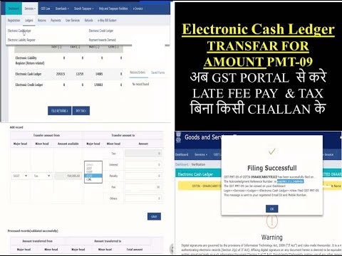 How to transfer electronic cash ledger balance in GST PORTAL