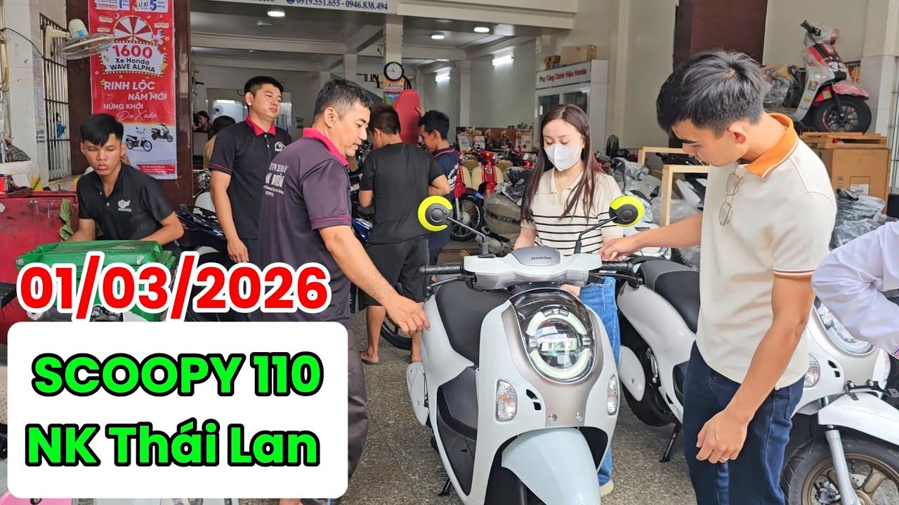 Báo giá Honda SCOOPY NK Thái Lan mới nhất 02/03/26 tại CH Mai Duyên. Khải Phạm #110 #110cc #2026 #xe