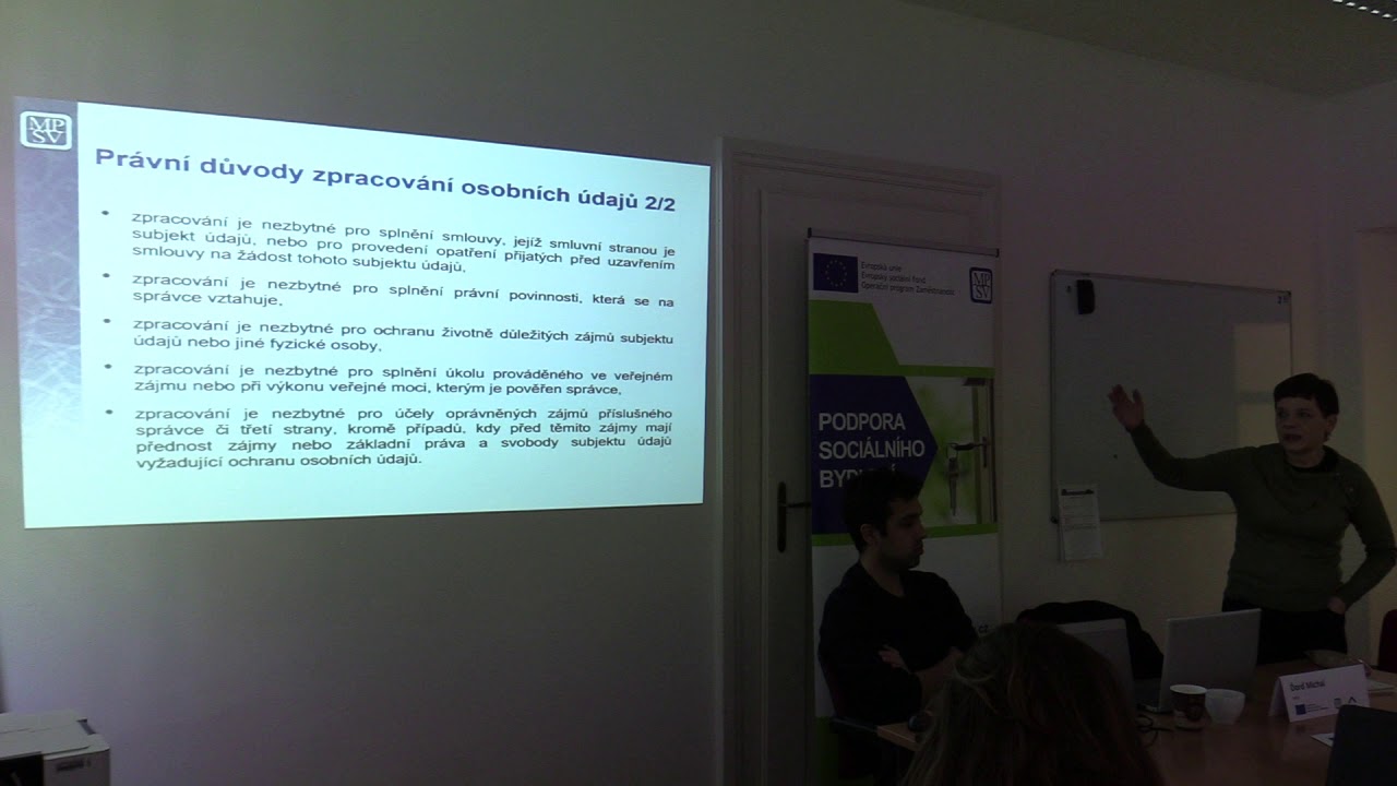 GDPR v práci s daty o klientovi (Jana Koláčková – MPSV)