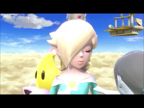 スマブラSP　ロゼッタ（眠り表情）にWii fit トレーナーの掴み