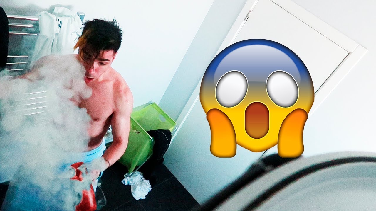 TROLLEI MEU AMIGO COM FARINHA NO SECADOR ! * quase explodiu *