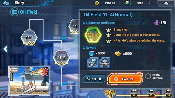 ROCKMAN X DIVE OFFLINE : Oil Field 11-4 (Normal) Deep Element Hidden