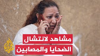 اللحظات الأولى من انتشال الضحايا والمصابين من حريق كنيسة المنيرة في مصر