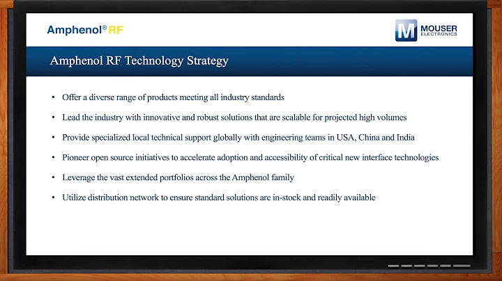 RF Interconnect for Wireless Applications -- Amphenol RF and Mouser Electronics