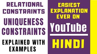 Relational Constraints ll DBMS ll Uniqueness Constraint Explained with Examples in Hindi