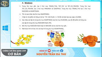Cơ bản 16.10.2016 Đề 2 Windows | Đặt thuộc tính chỉ đọc READ ONLY cho tập tin | CC Ứng dụng CNTT