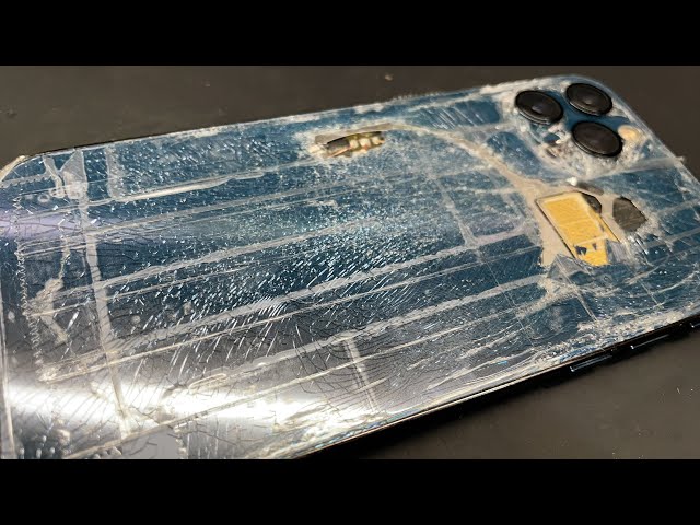 Apple iPhone 12 Pro 本体 画面・背面ひび割れ iPhone 12 Pro 背面ガラス割れ修理 - YouTube