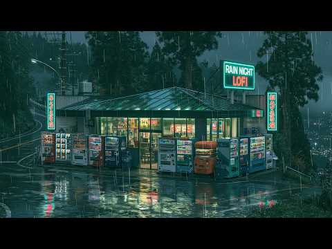 A Quiet Stop Above the City 🌧️ Rain Night Lofi for Study & Relaxation