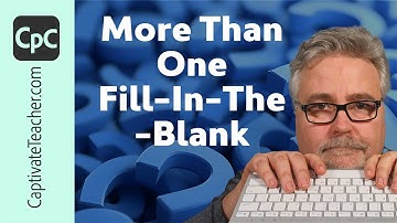 More Than One Fill-In-The-Blank in Your Adobe Captivate Classic #eLearning