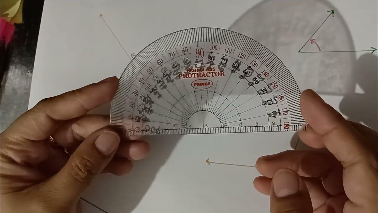 kinds of angles and how to measure angles using a protractor (tagalog