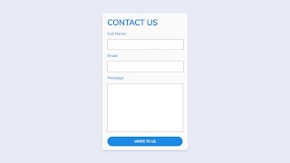 Make a Contact us Form in HTML and CSS