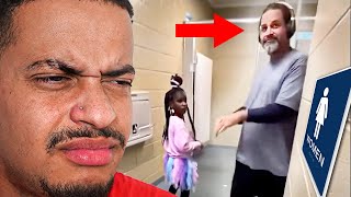 Creepy Guy CAUGHT Waiting In Girls Bathroom😳