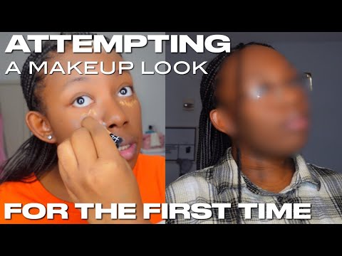 ATTEMPTING to do my makeup for the FIRST time *the struggle was REAL* | Cianna Renee