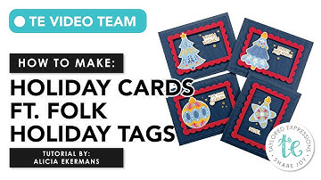 How to use Folk Holiday Tags to Create Your Own Christmas Cards | @CallMeCraftyAl