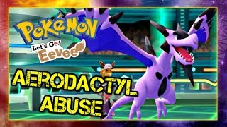 Pokemon Lets Go Pikachu and Eevee Singles Wifi Battle - Aerodactyl Abuse