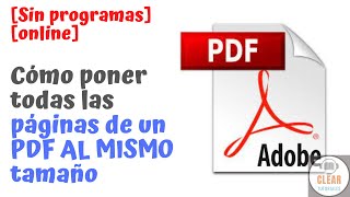 Video thumbnail of "Cómo poner todas las páginas de un PDF al mismo tamaño | Tutorial online, gratis y sin programas."