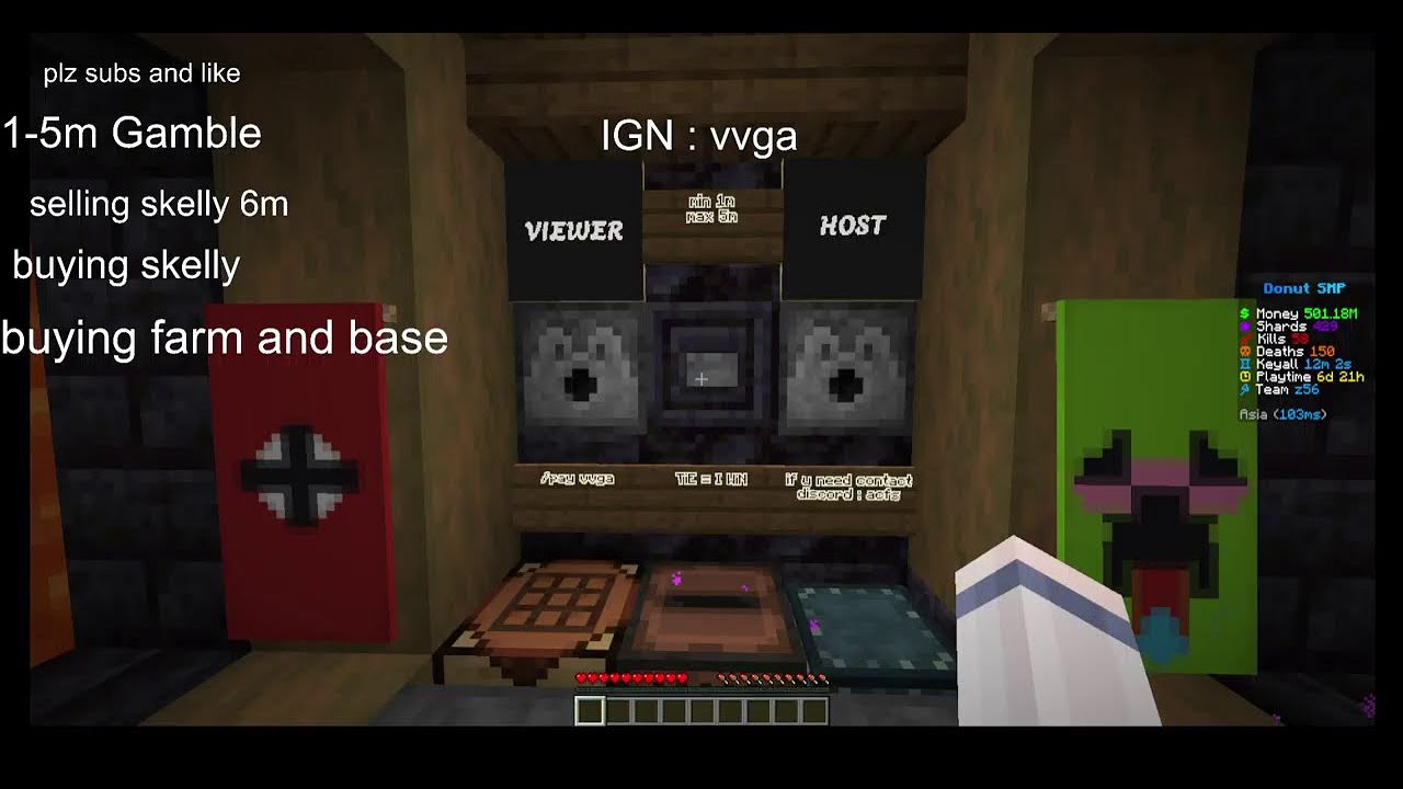 🔴Donut SMP LIVE |Rating Base|Gambling | MIN 1M | MAX 5M🔴