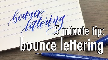 Bounce Lettering | Quick Tip