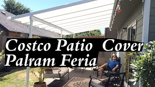 Costco Patio Cover Palram Feria White Best Easy Setup Great for Shade DIY Metal Aluminum Kits